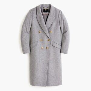 J. Crew Double-breasted topcoat in wool cashmere. Size 14